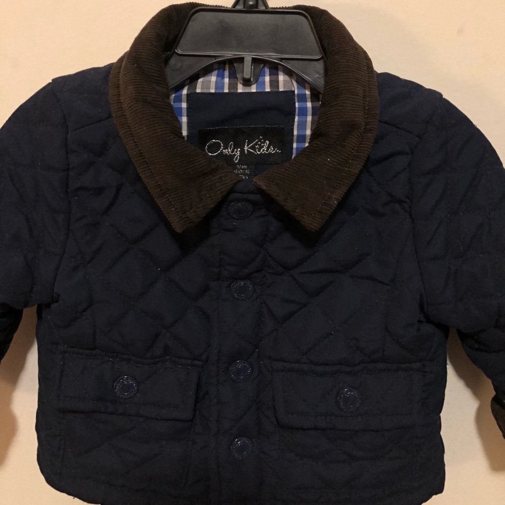 Quilted Jacket w/ Corduroy Collar and cuff